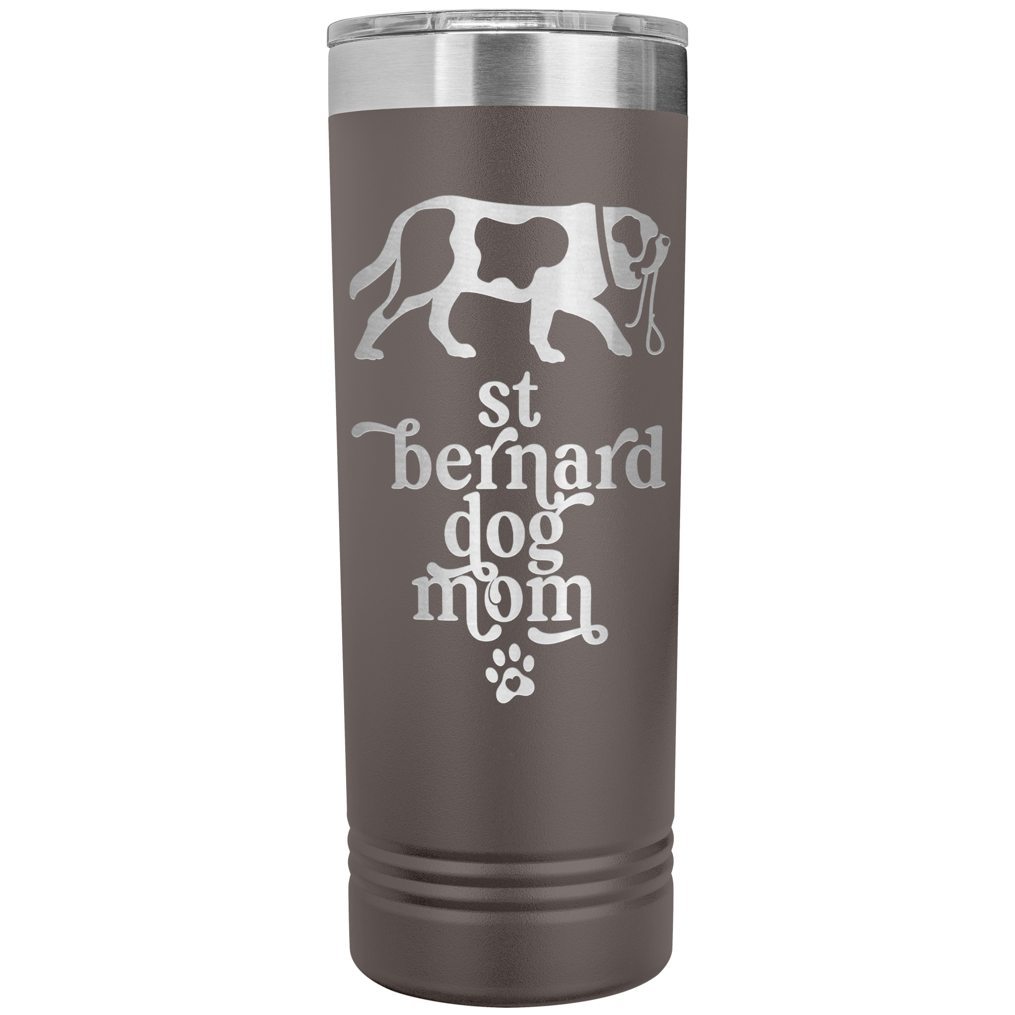 St Bernard Dog Mom Skinny Tumbler