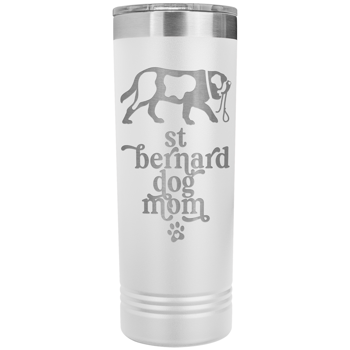 St Bernard Dog Mom Skinny Tumbler
