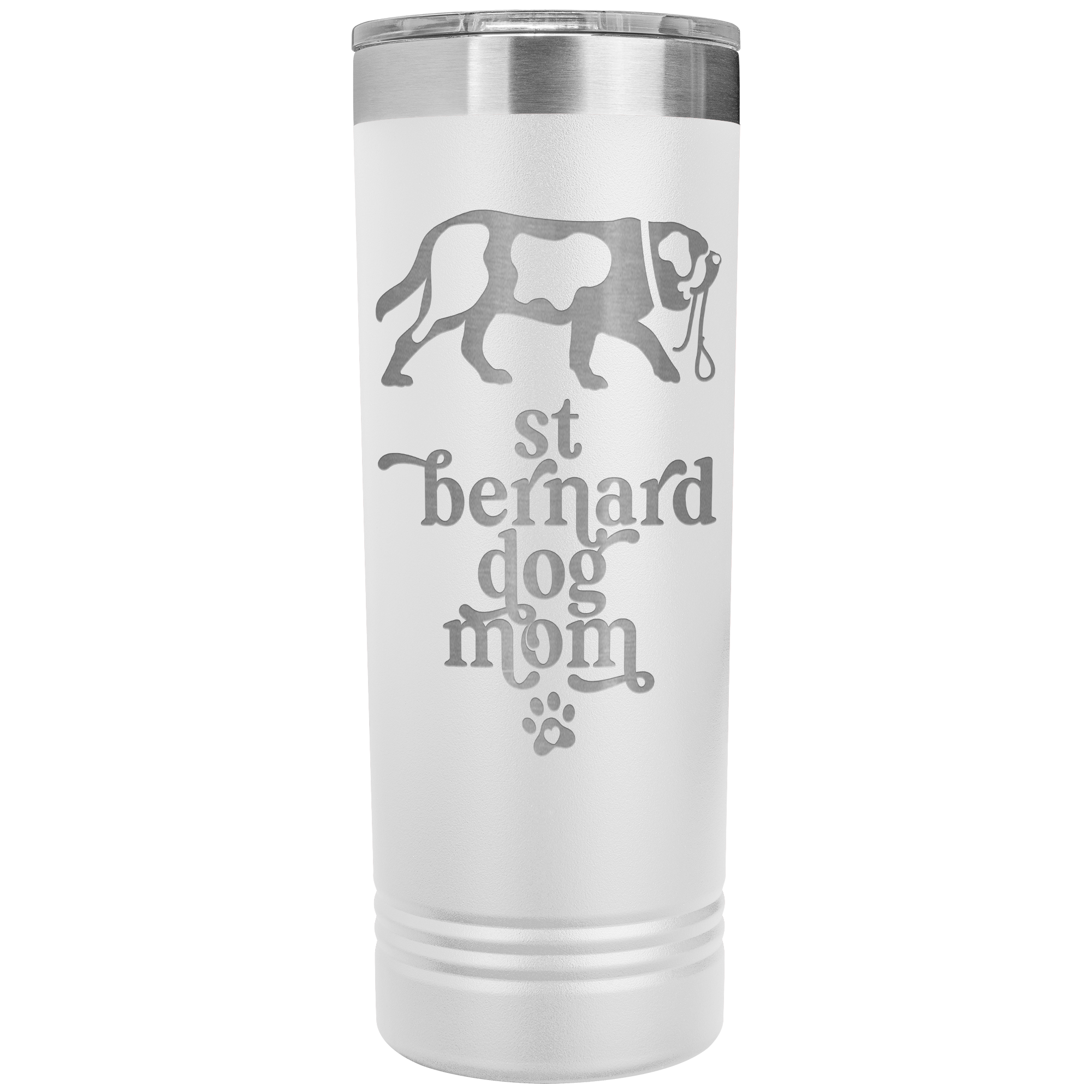 St Bernard Dog Mom Skinny Tumbler