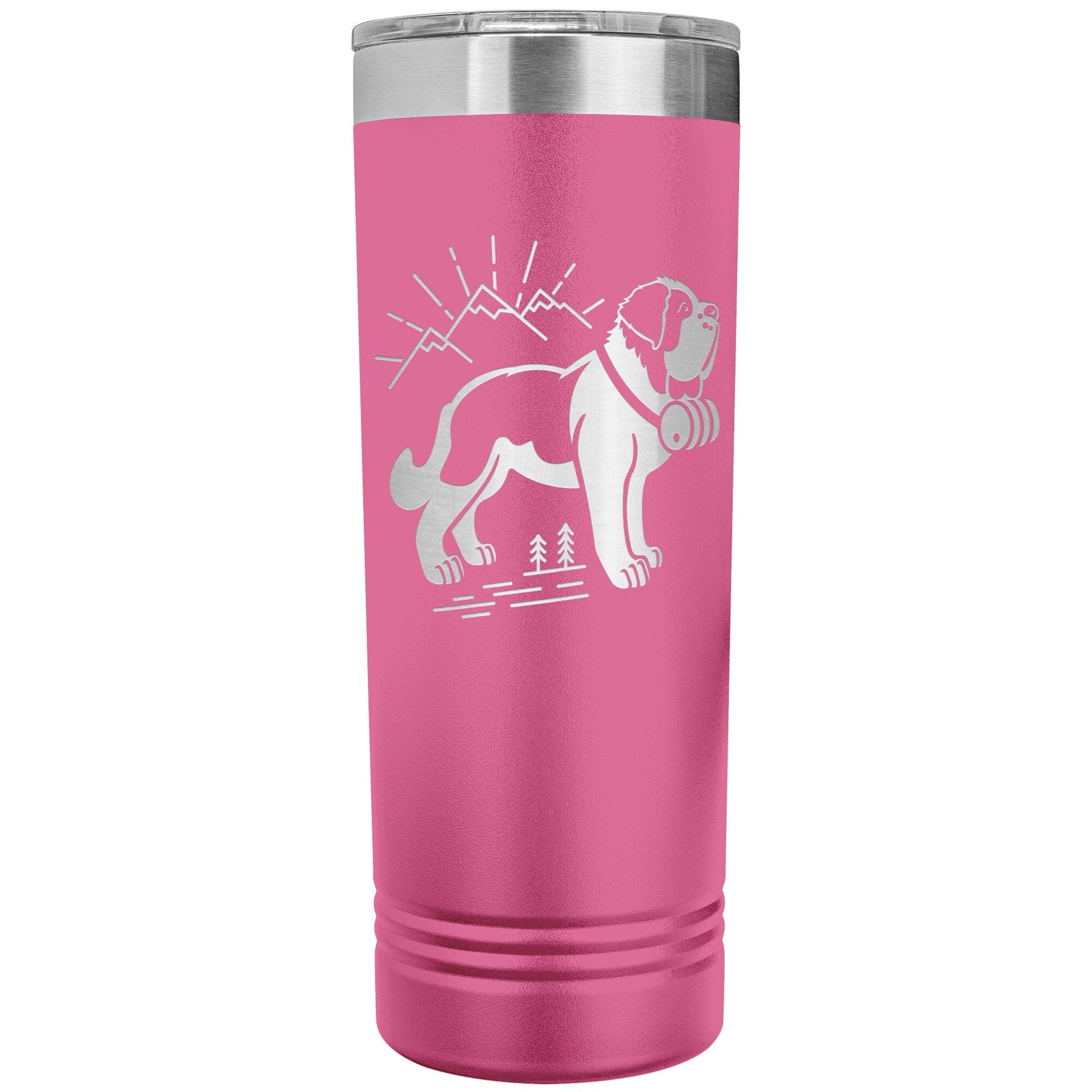 St Bernard Dog + Mountains Skinny Tumbler - Lucy + Norman