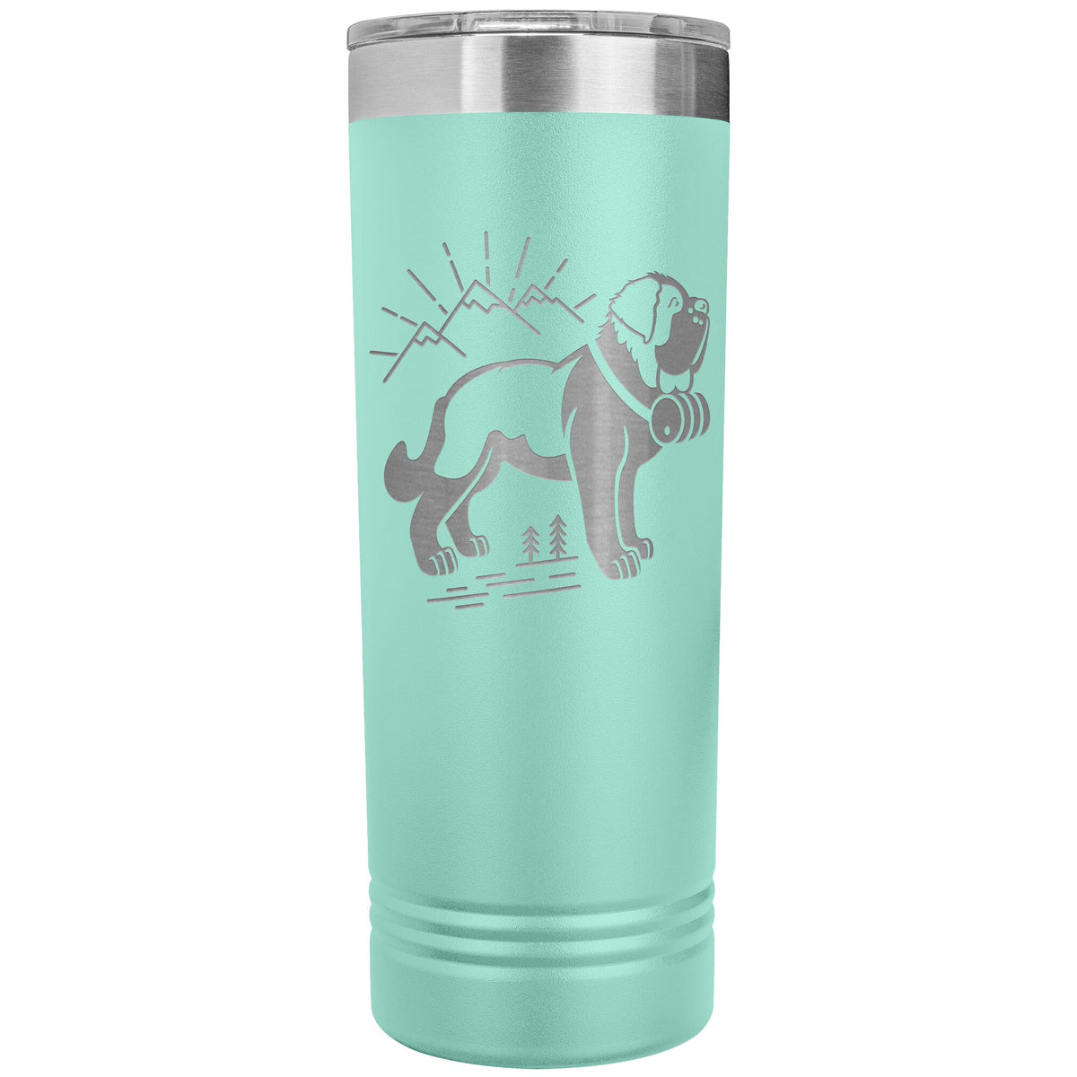 St Bernard Dog + Mountains Skinny Tumbler - Lucy + Norman