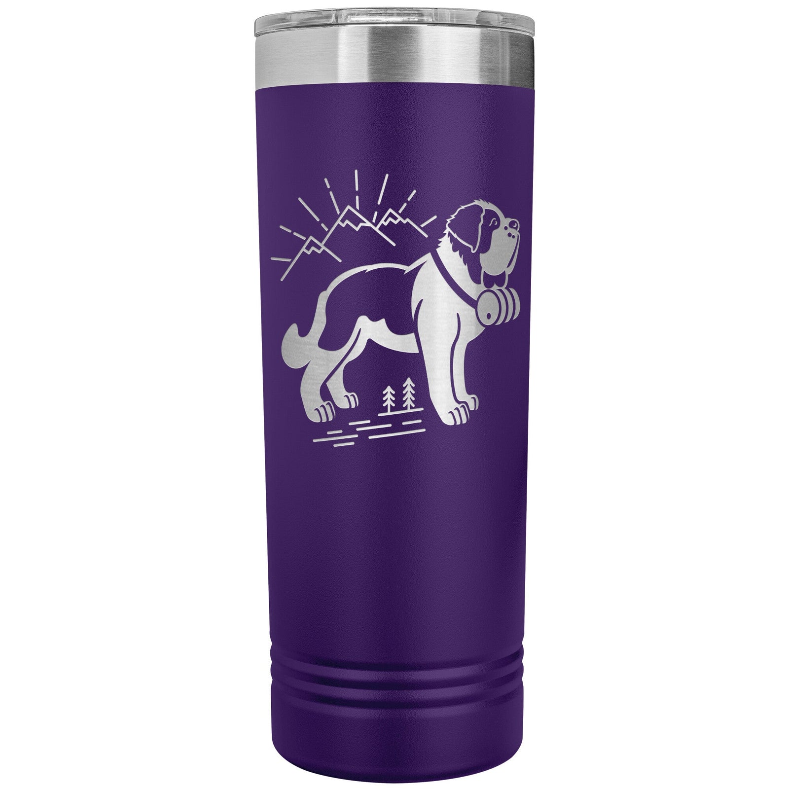 St Bernard Dog + Mountains Skinny Tumbler - Lucy + Norman