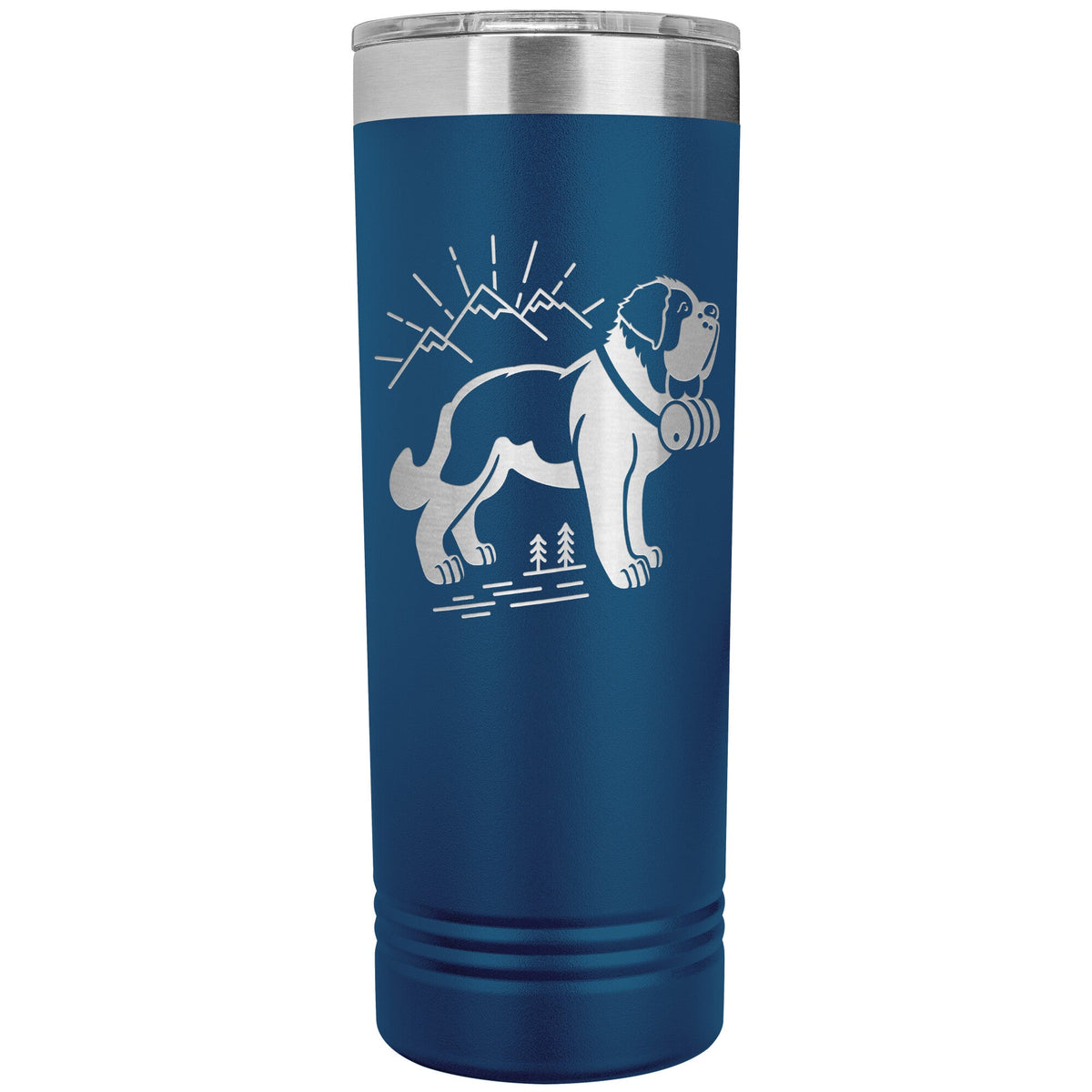 St Bernard Dog + Mountains Skinny Tumbler - Lucy + Norman