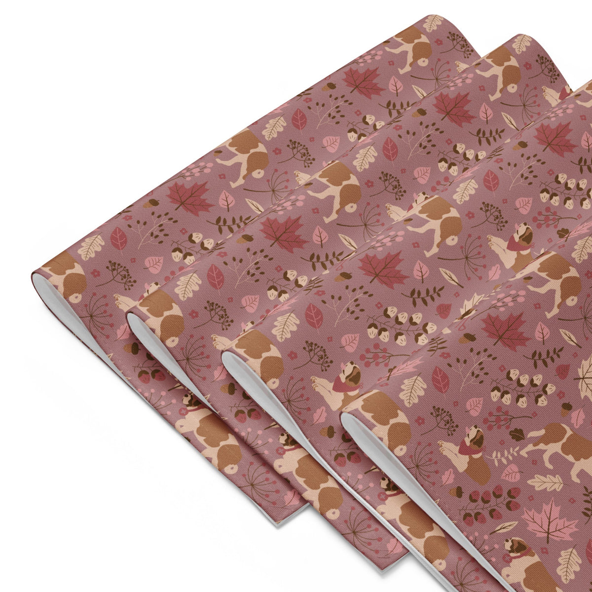 St Bernard Dog Rosy Fall Placemat Set - Lucy + Norman