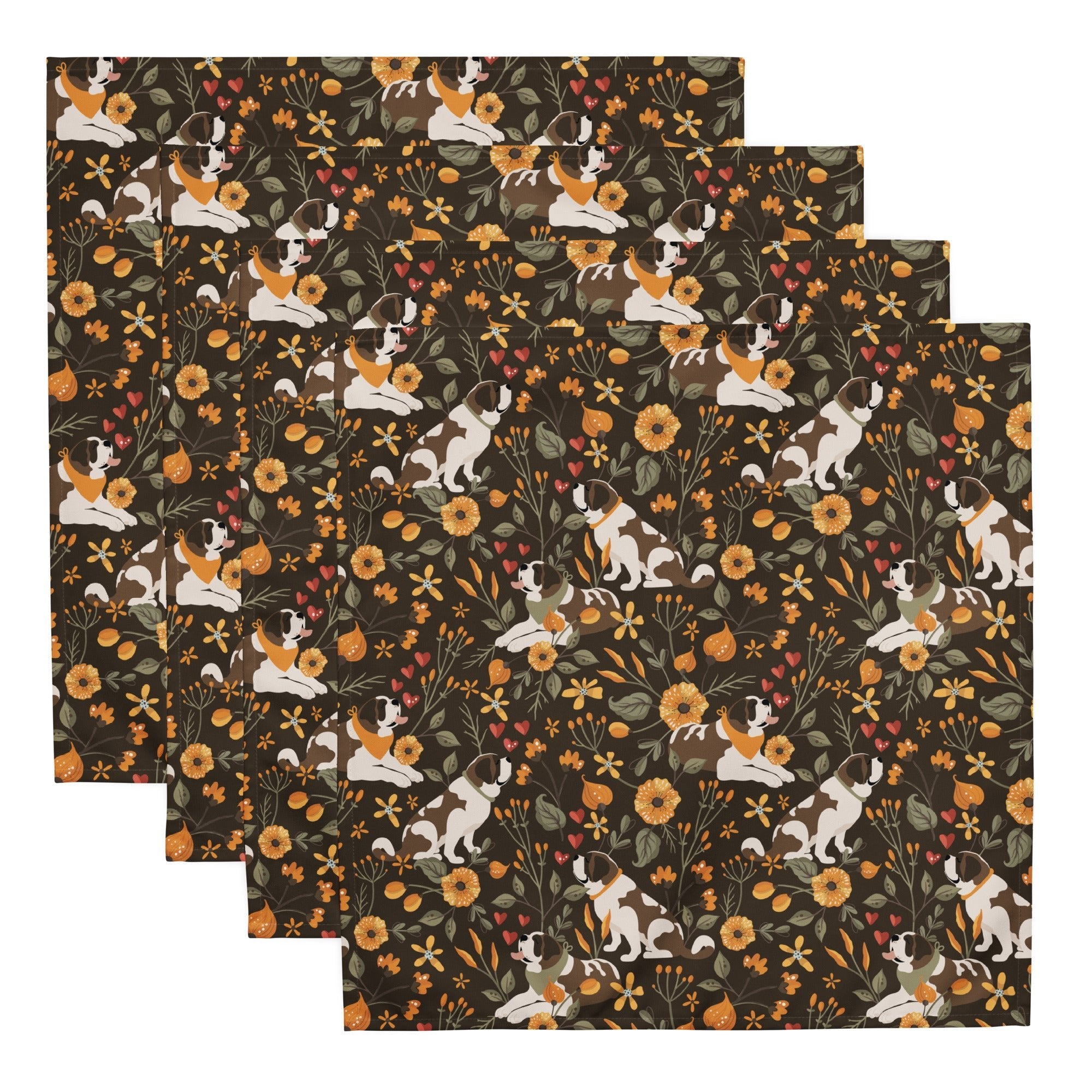 St Bernard Fall Meadow Cloth Napkin Set - Lucy + Norman