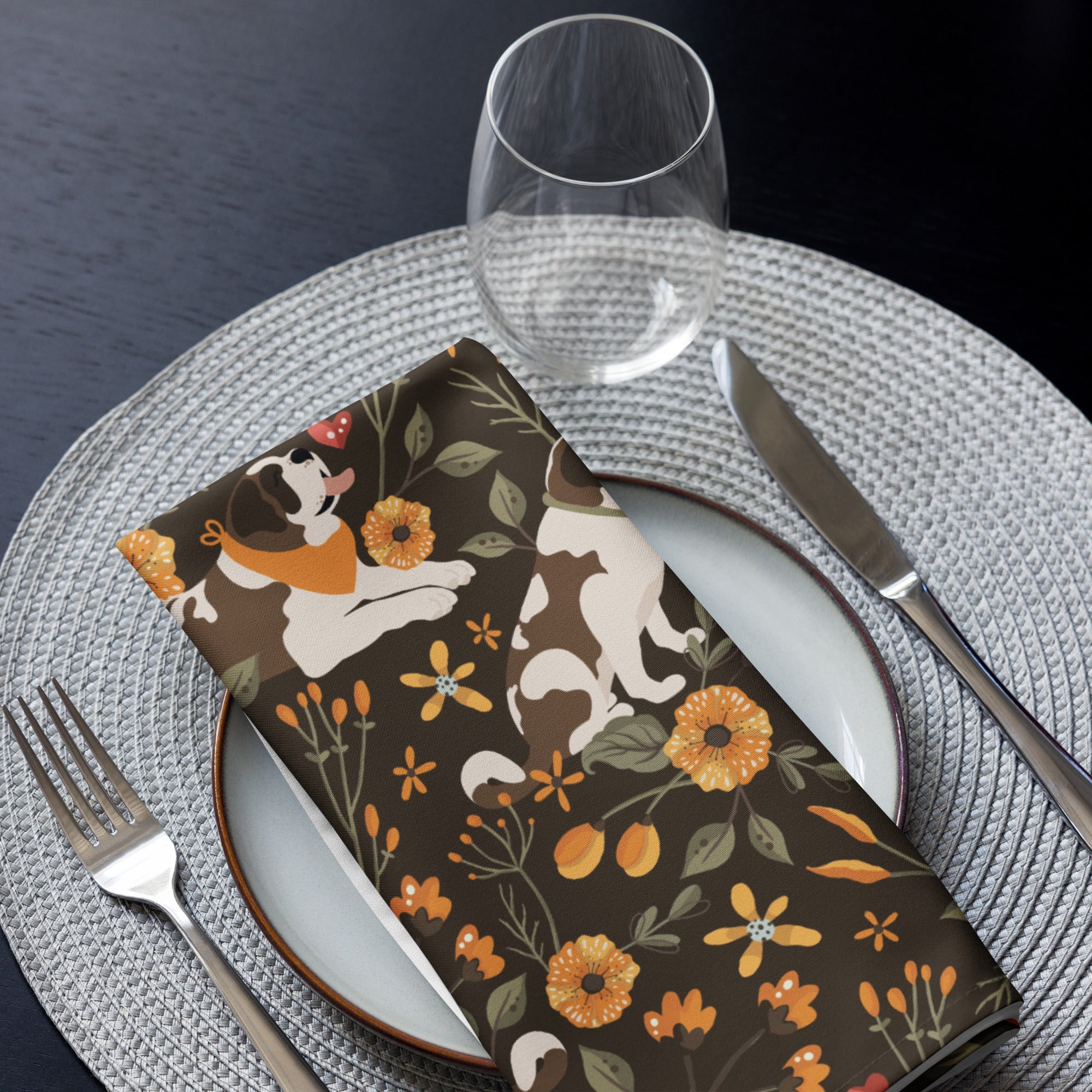 St Bernard Fall Meadow Cloth Napkin Set - Lucy + Norman