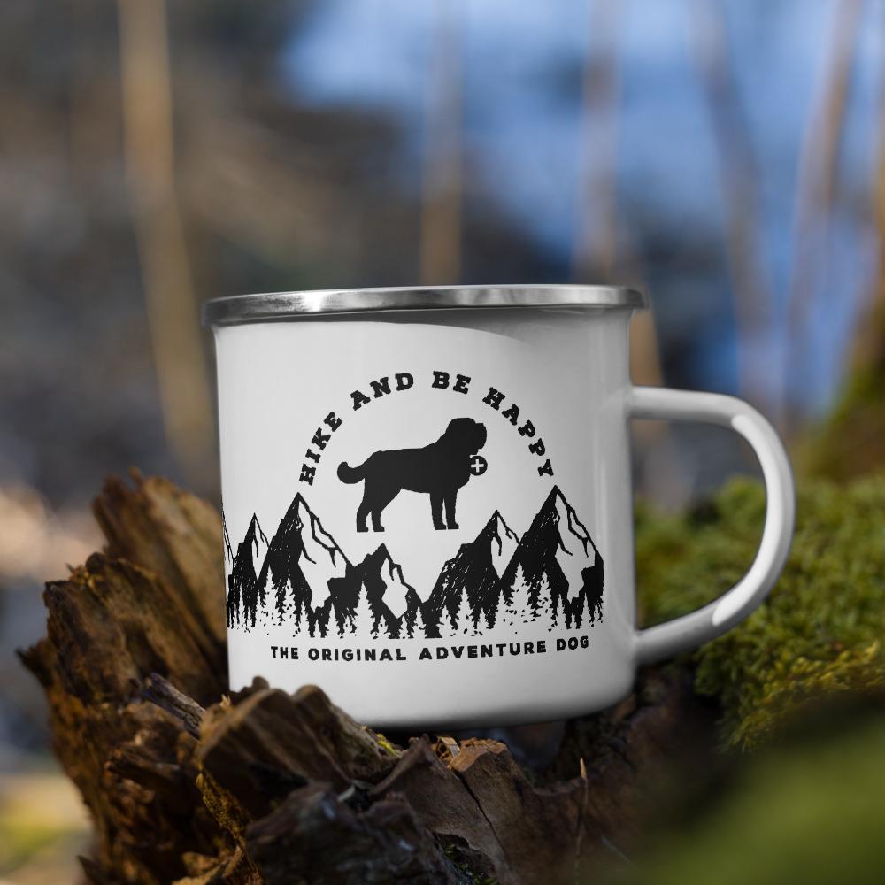 St Bernard Hike + Be Happy Camp Mug - Lucy + Norman