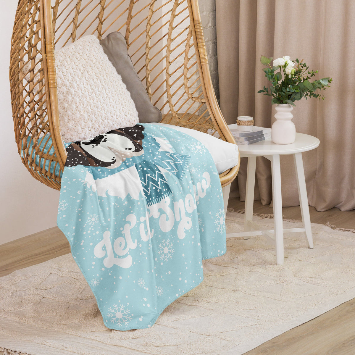 St Bernard Let It Snow Sherpa Blanket - Lucy + Norman