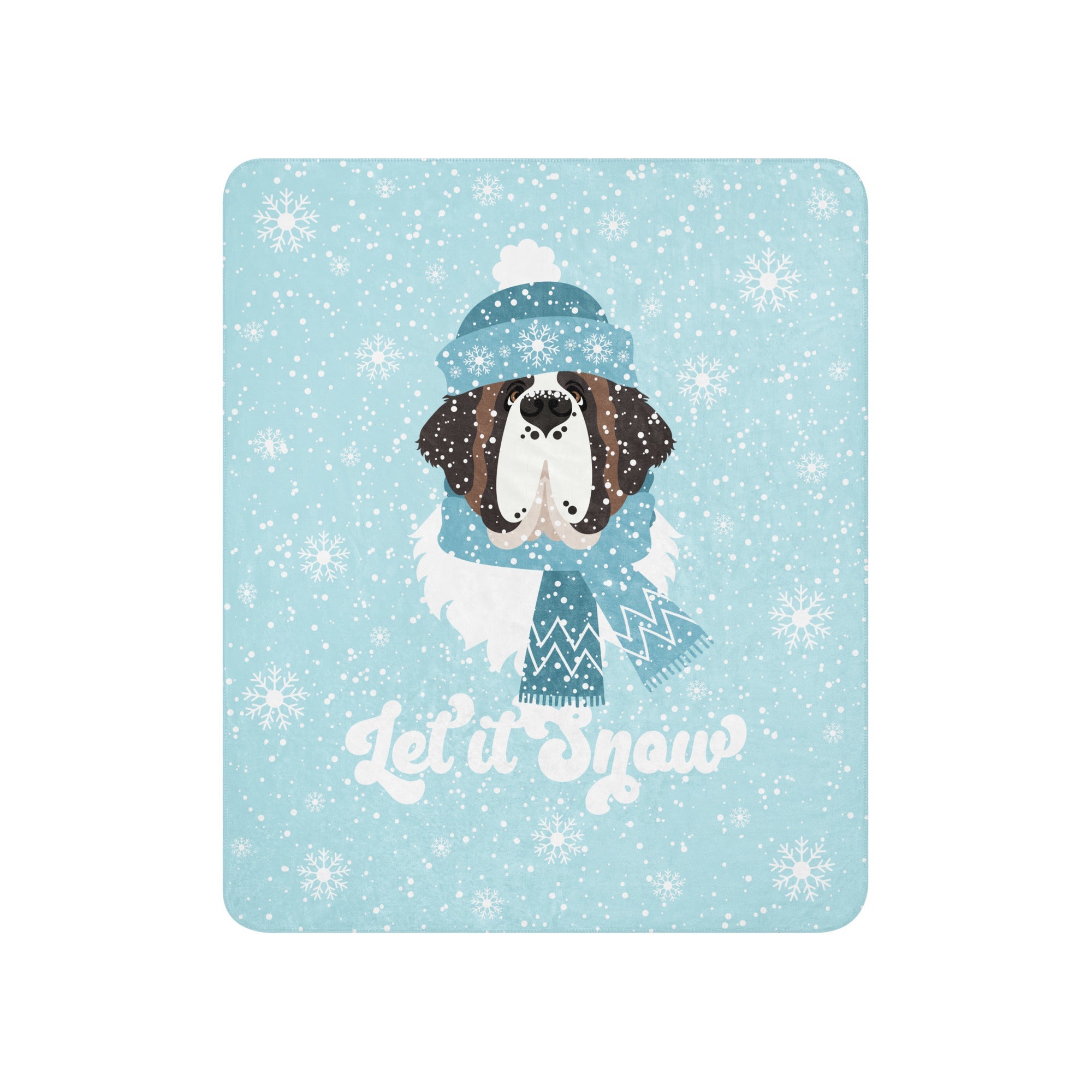 St Bernard Let It Snow Sherpa Blanket - Lucy + Norman