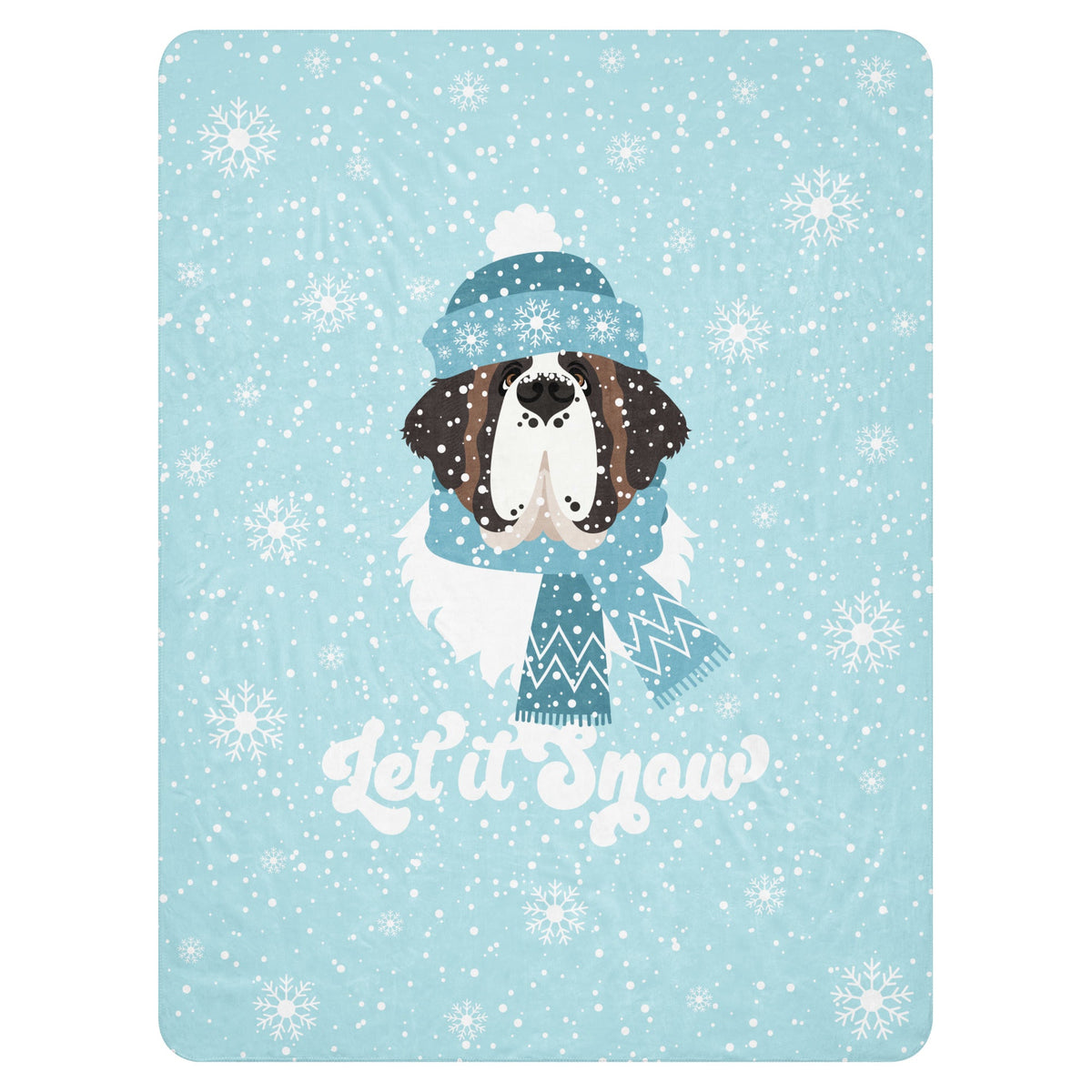 St Bernard Let It Snow Sherpa Blanket - Lucy + Norman