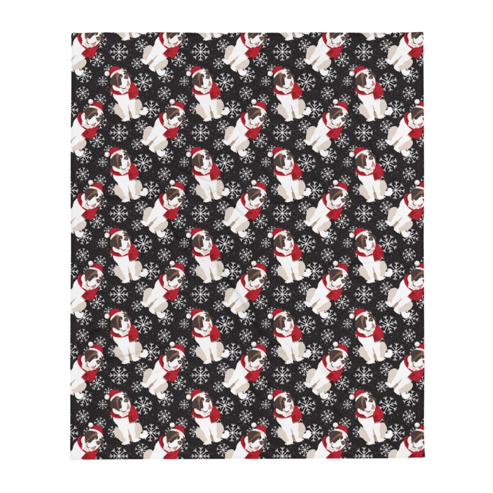 St Bernard Lucy Christmas Throw Blanket - Lucy + Norman