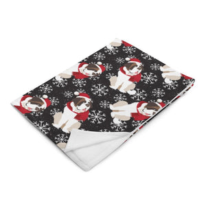 St Bernard Lucy Christmas Throw Blanket - Lucy + Norman