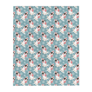 St Bernard Lucy Christmas Throw Blanket - Lucy + Norman