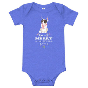 St Bernard Merry Saintmas Baby Bodysuit - Lucy + Norman