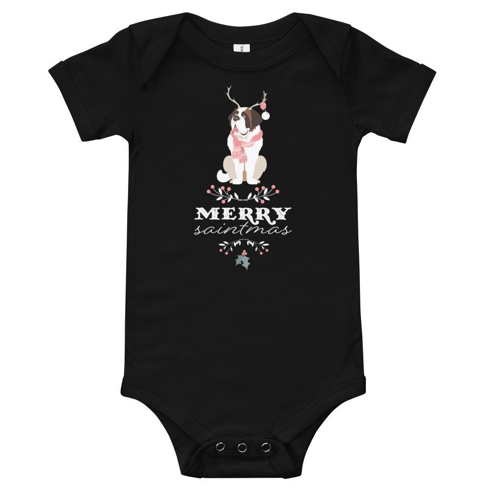 St Bernard Merry Saintmas Baby Bodysuit - Lucy + Norman