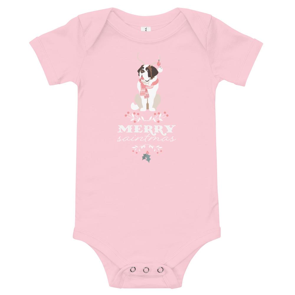 St Bernard Merry Saintmas Baby Bodysuit - Lucy + Norman