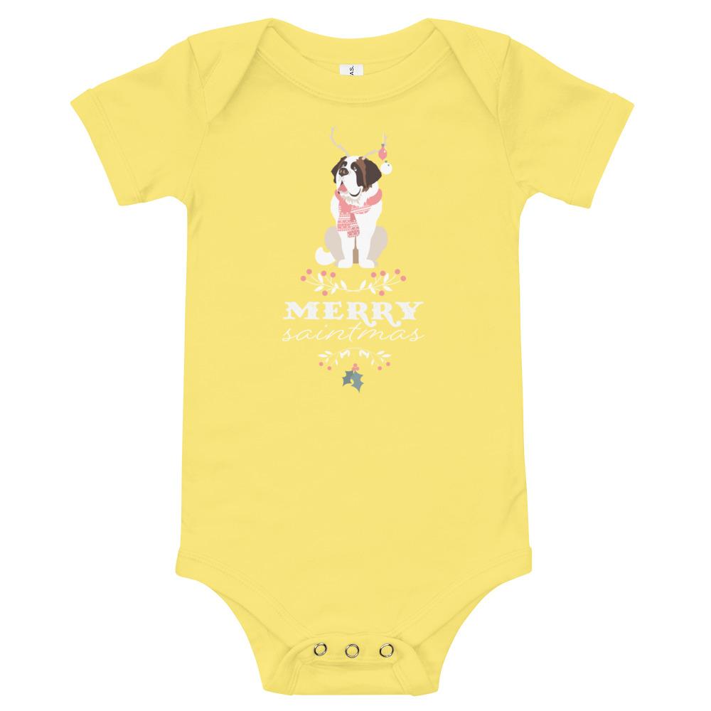 St Bernard Merry Saintmas Baby Bodysuit - Lucy + Norman