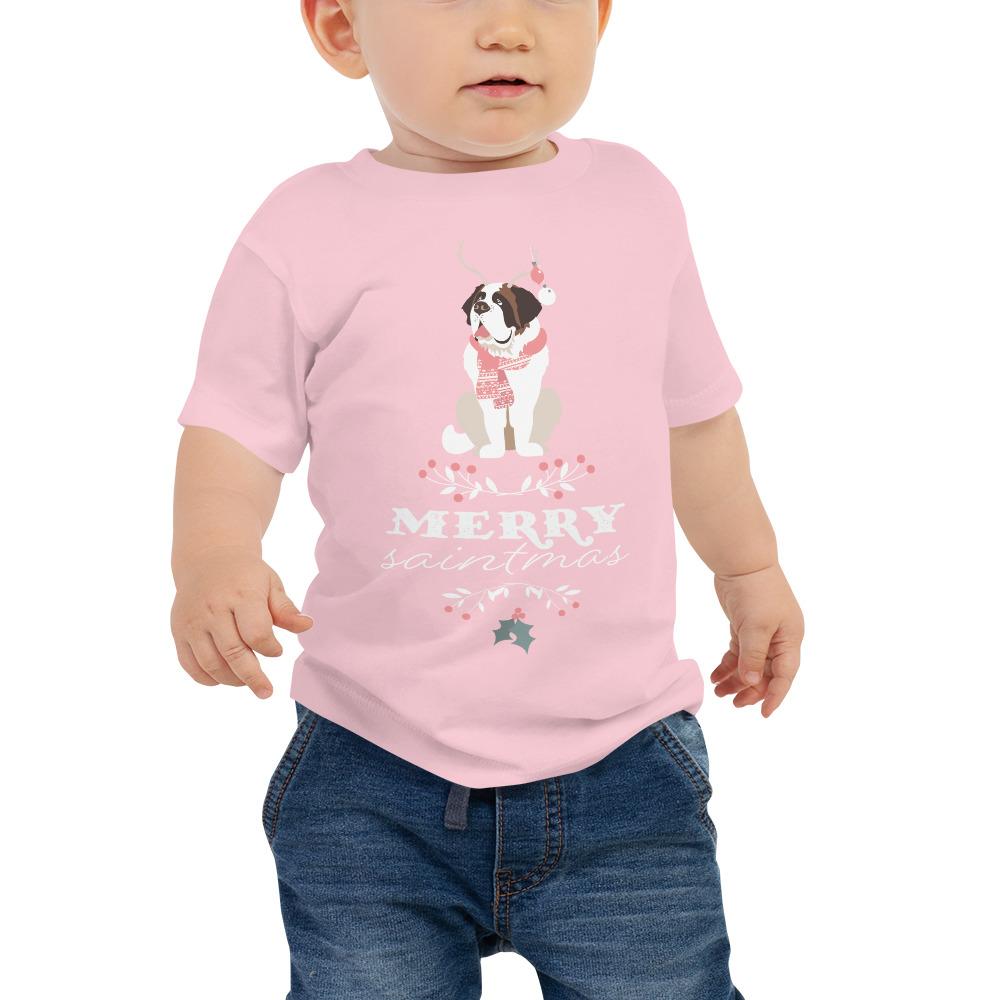 St Bernard Merry Saintmas Baby Jersey Short Sleeve Tee - Lucy + Norman