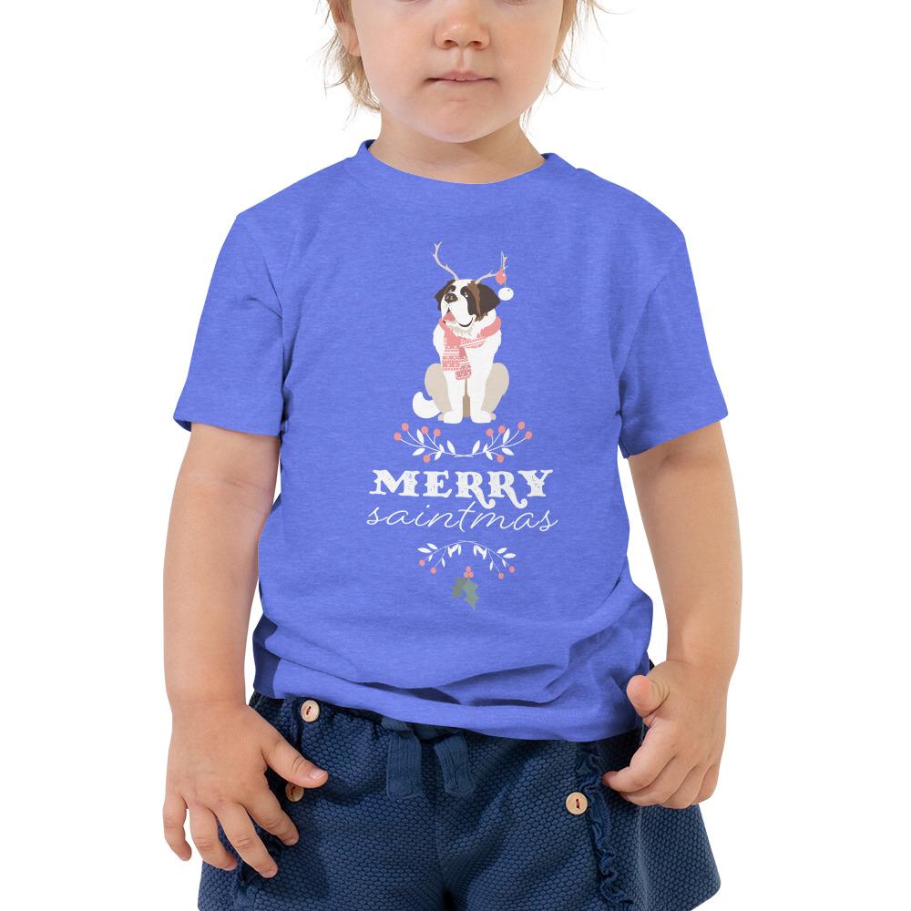 St Bernard Merry Saintmas Toddler Tee - Lucy + Norman