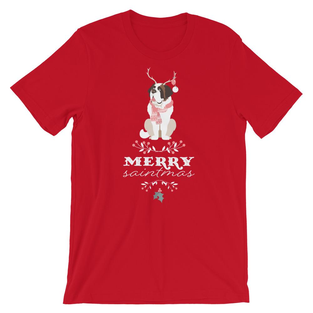 St Bernard Merry Saintmas Women&#39;s T-Shirt - Lucy + Norman