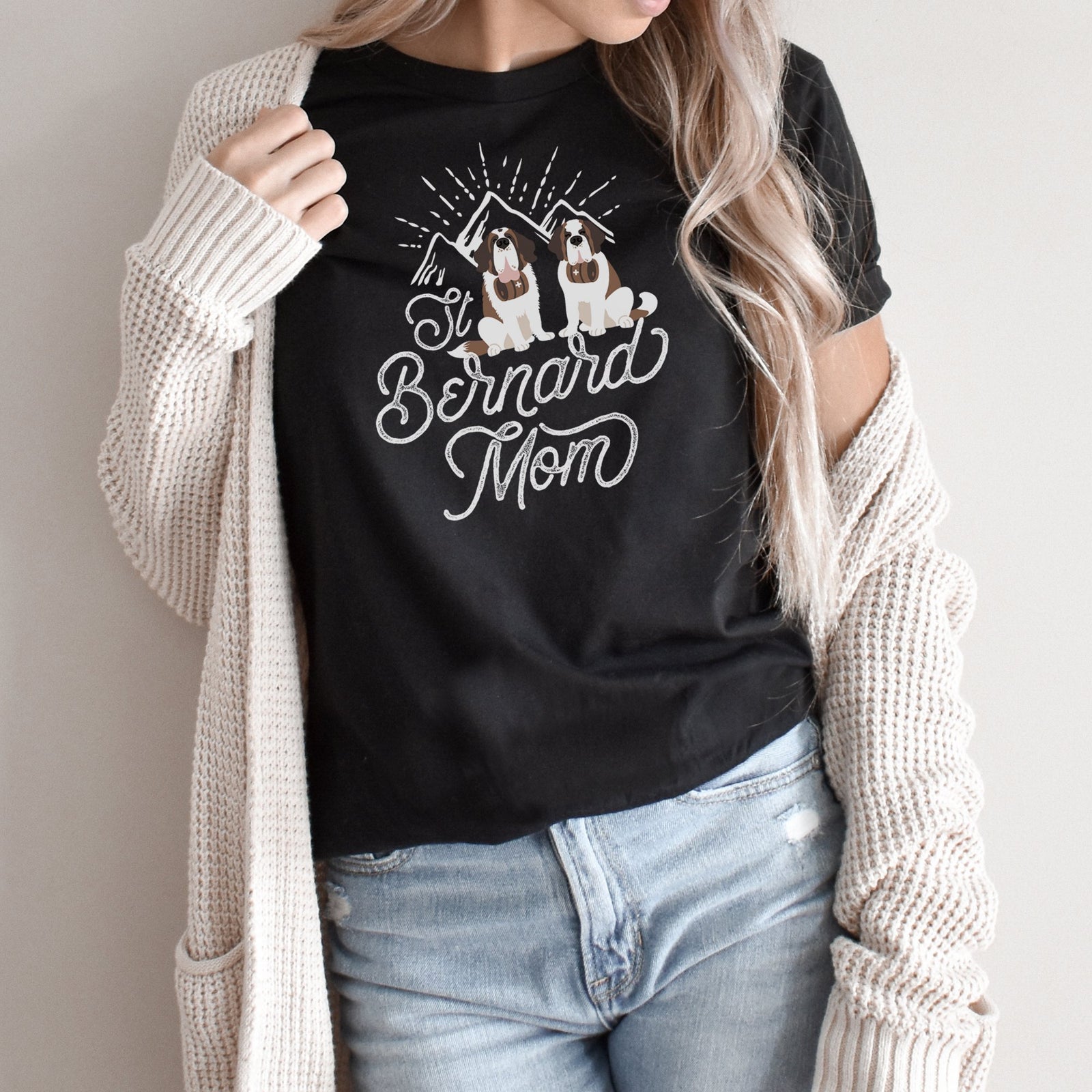 St Bernard Mom Mountain T-Shirt - Lucy + Norman