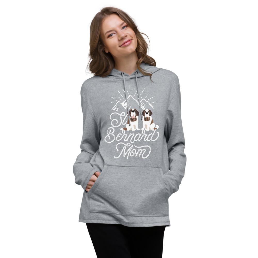 St Bernard Mom Mountains Lightweight Hoodie - Lucy + Norman