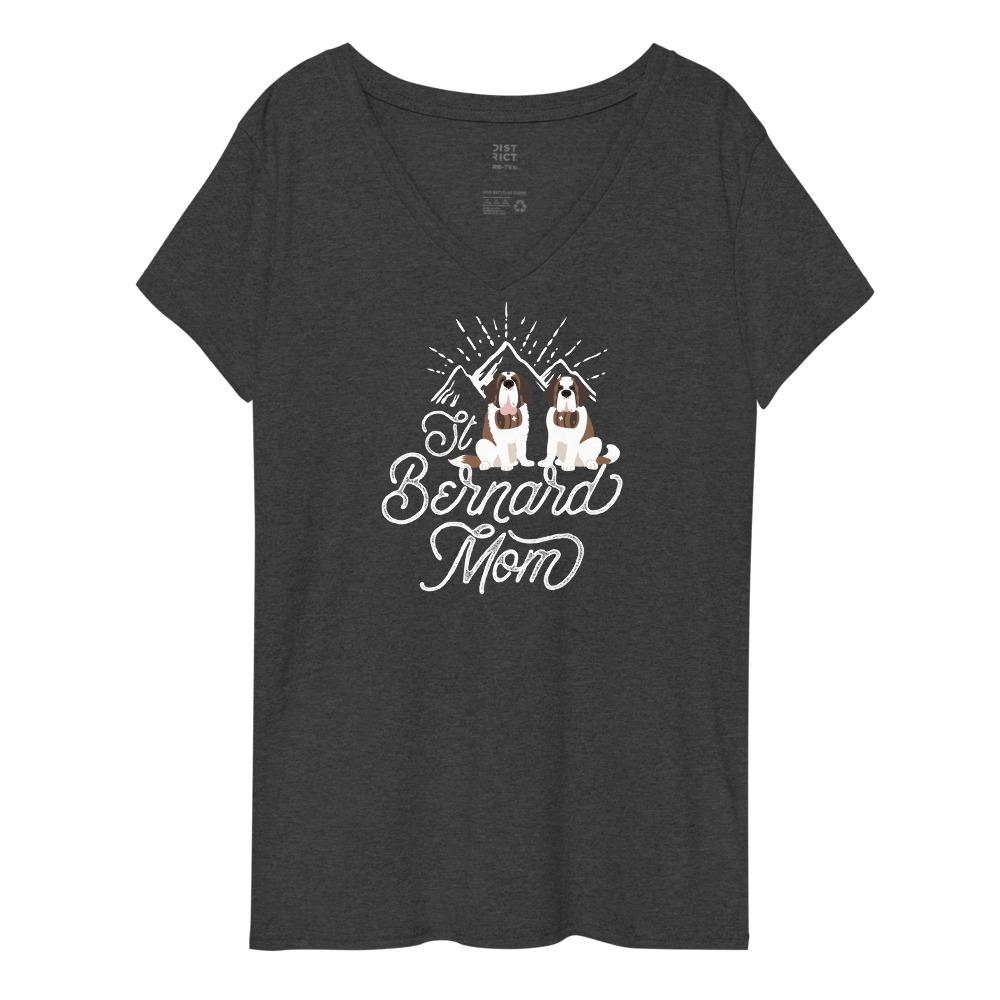 St Bernard Mom Recycled V-Neck - Lucy + Norman