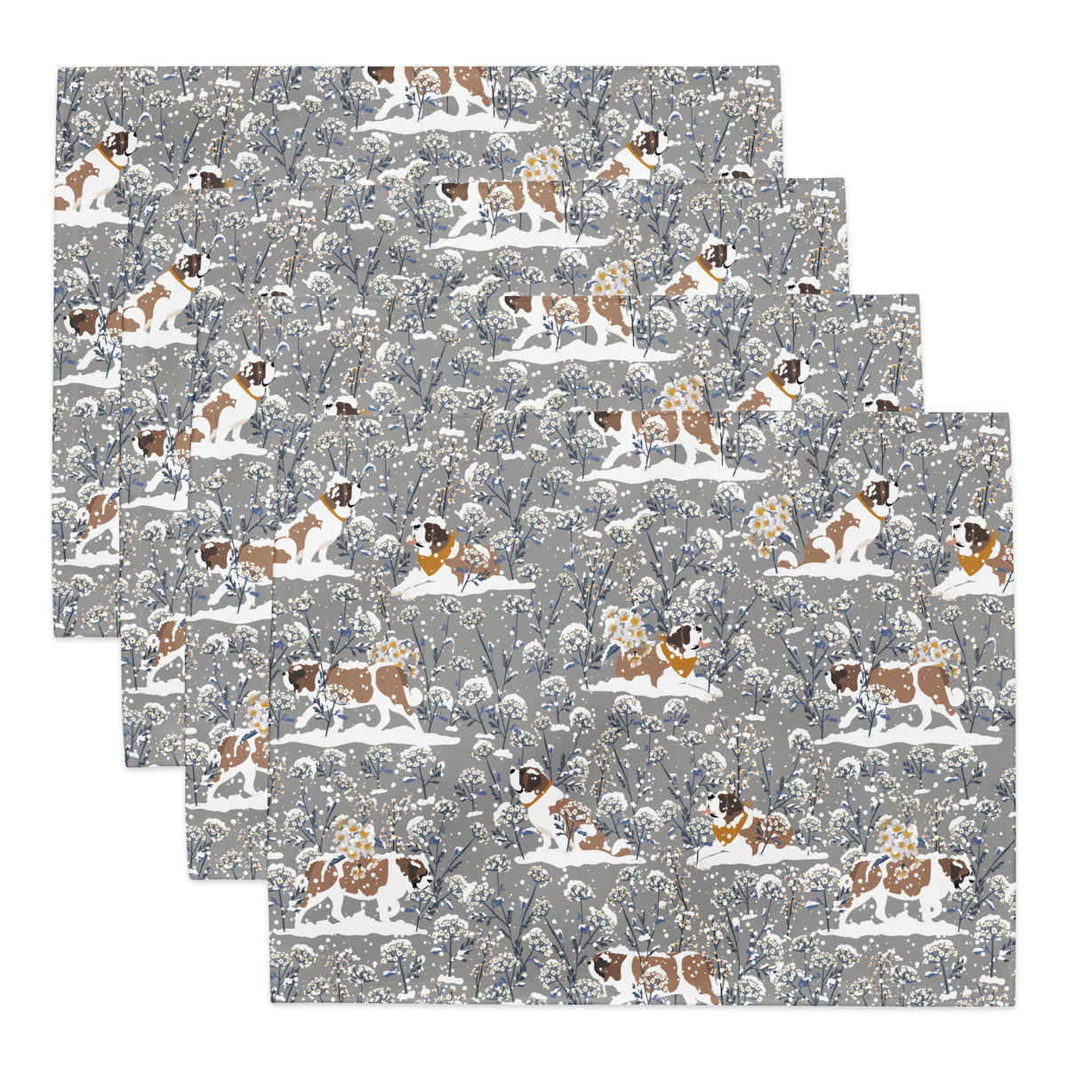 St Bernard Snowflower Placemat Set - Lucy + Norman
