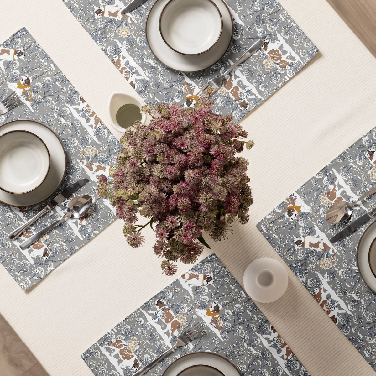 St Bernard Snowflower Placemat Set - Lucy + Norman