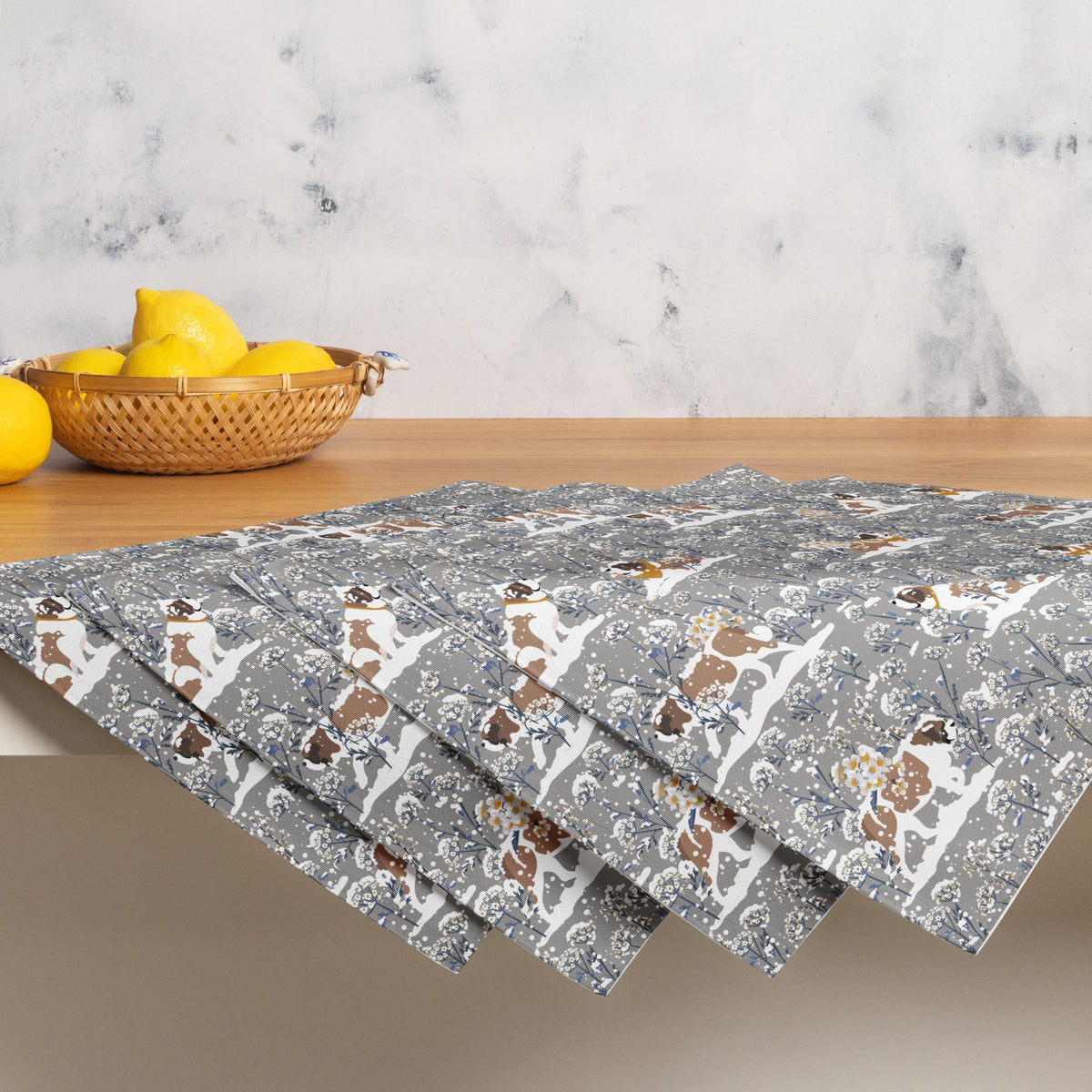 St Bernard Snowflower Placemat Set - Lucy + Norman