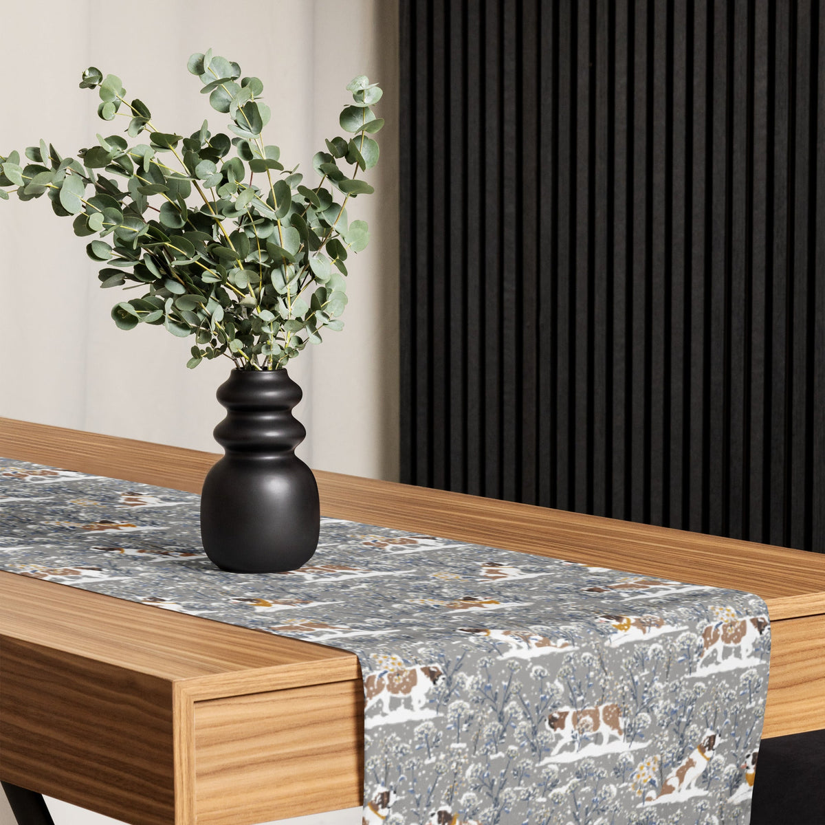 St Bernard Snowflower Table Runner - Lucy + Norman