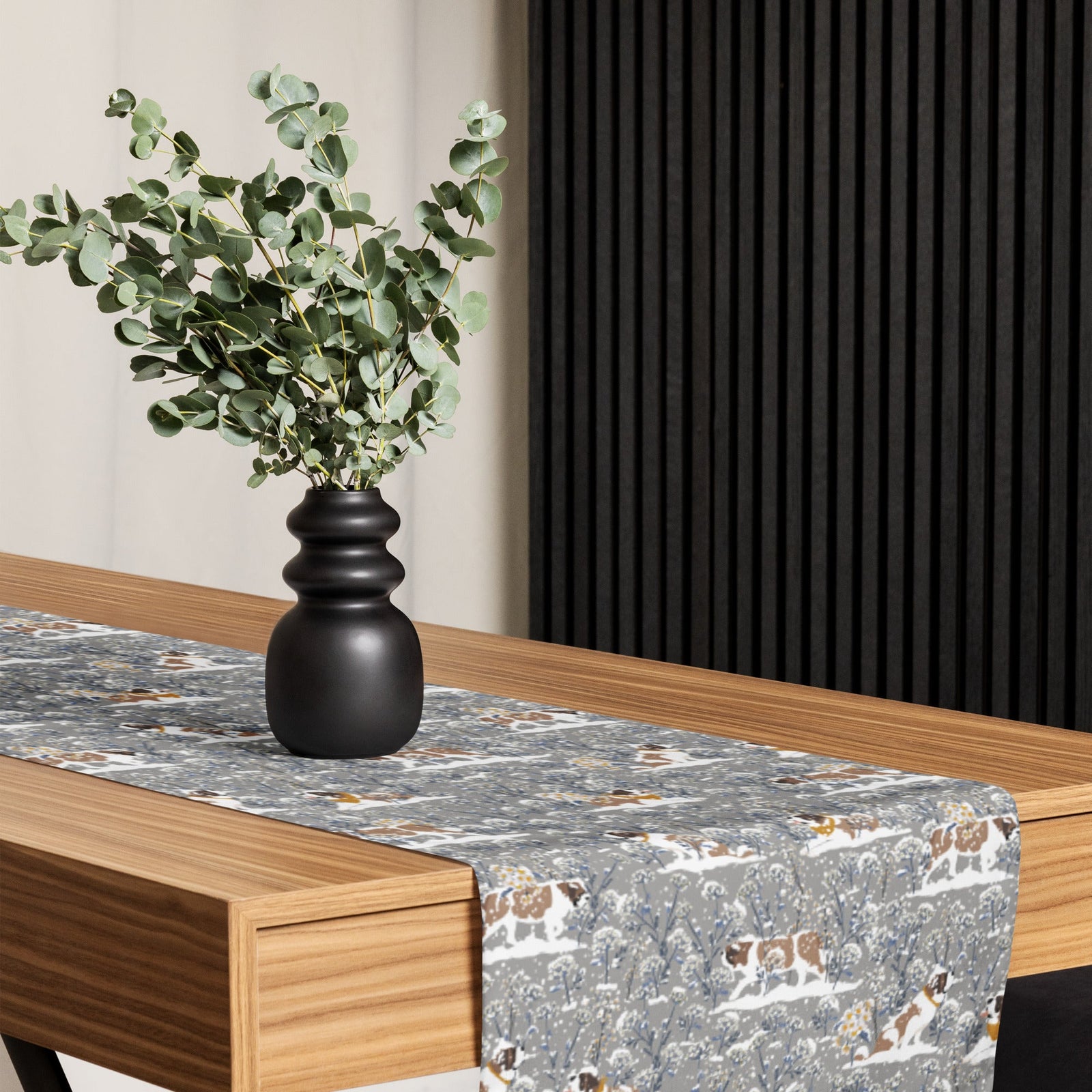 St Bernard Snowflower Table Runner - Lucy + Norman