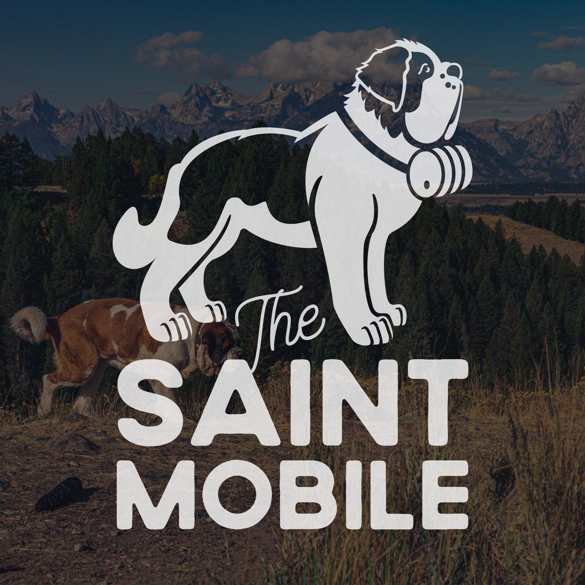 The Saint Mobile St Bernard Dog Car Window Decal - Lucy + Norman