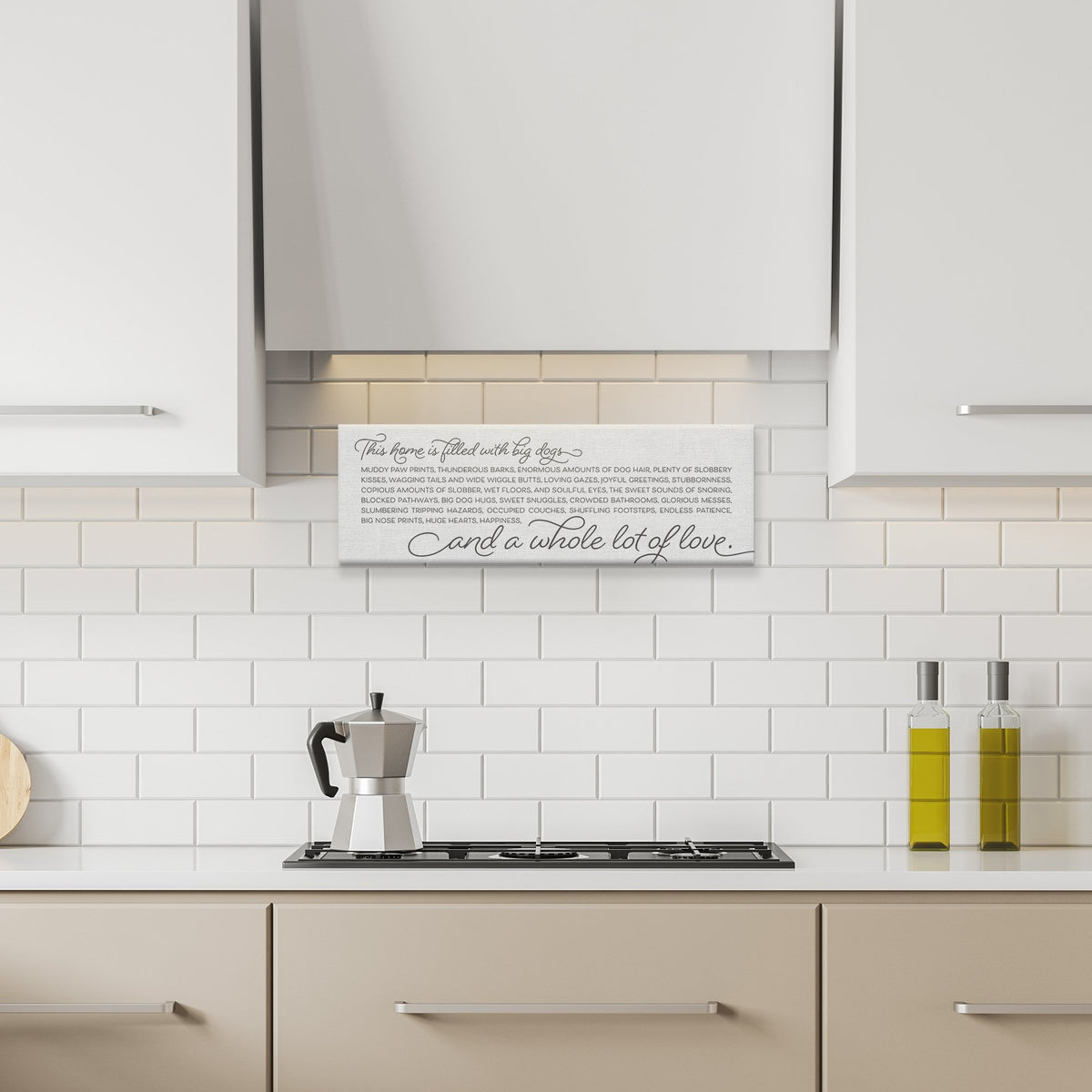 This Home is Filled with Big Dogs White Canvas Wrap - Lucy + Norman