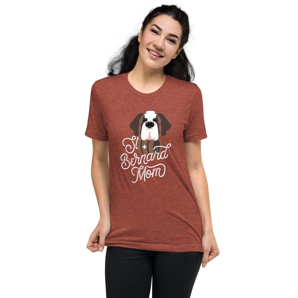 Tri-Blend St Bernard Dog Mom T-Shirt - Lucy + Norman