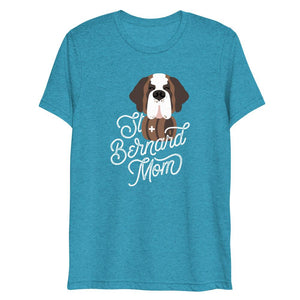 Tri-Blend St Bernard Dog Mom T-Shirt - Lucy + Norman