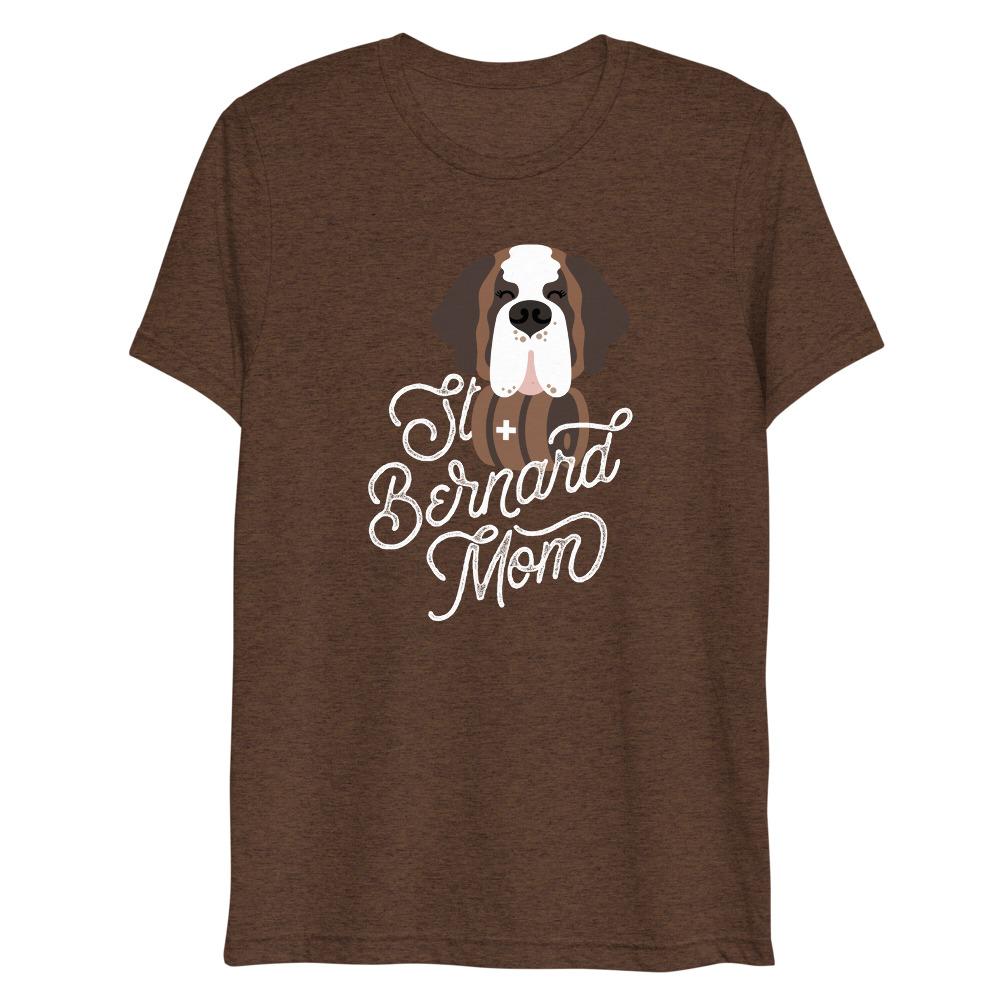 Tri-Blend St Bernard Dog Mom T-Shirt - Lucy + Norman