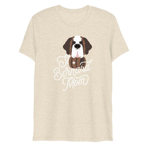 Tri-Blend St Bernard Dog Mom T-Shirt - Lucy + Norman