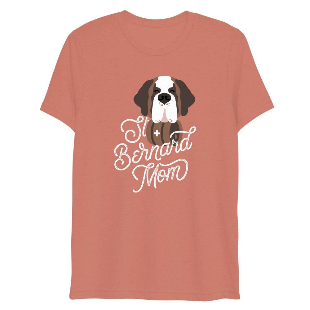 Tri-Blend St Bernard Dog Mom T-Shirt - Lucy + Norman