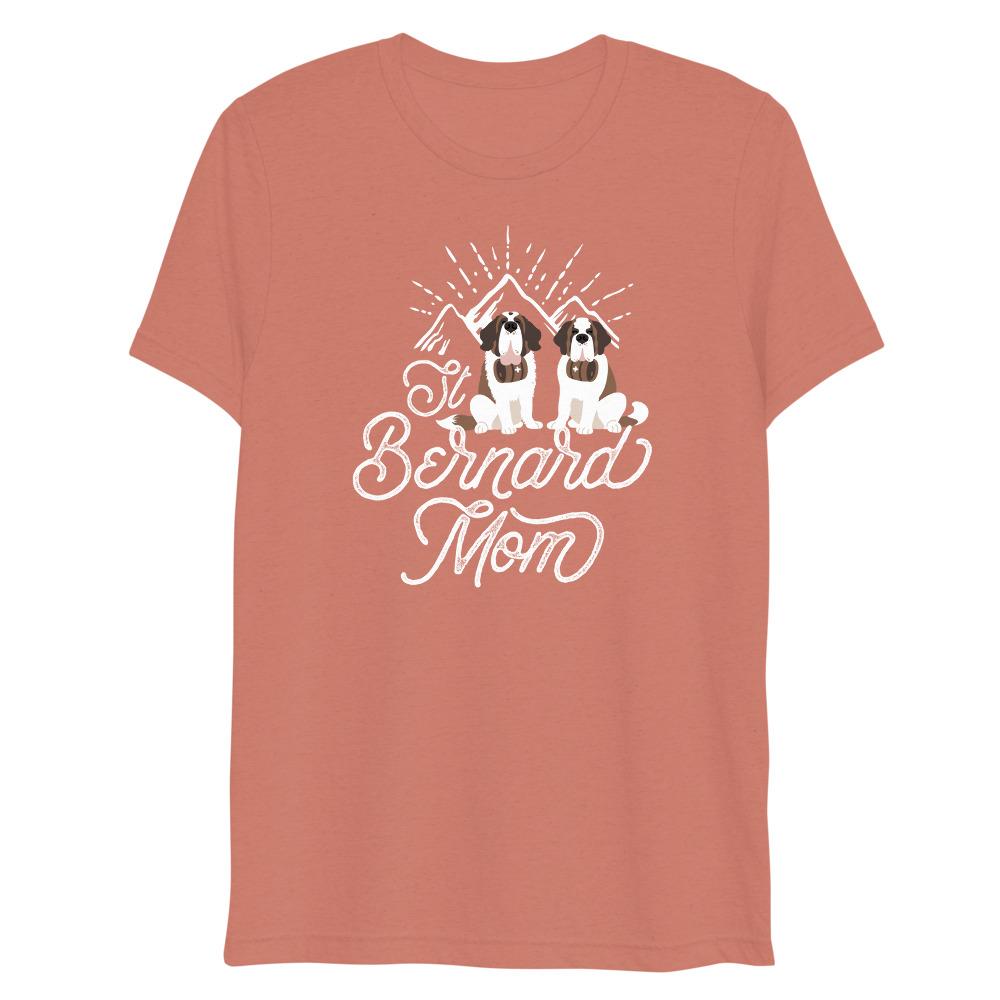 Tri-Blend St Bernard Mom Mountain T-Shirt - Lucy + Norman