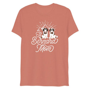 Tri-Blend St Bernard Mom Mountain T-Shirt - Lucy + Norman