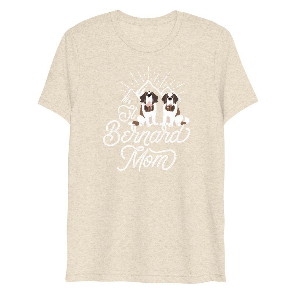 Tri-Blend St Bernard Mom Mountain T-Shirt - Lucy + Norman