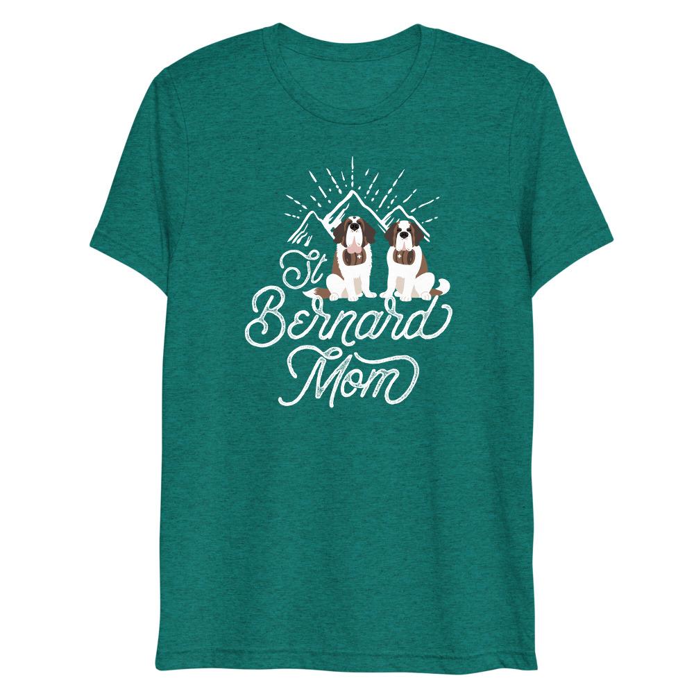 Tri-Blend St Bernard Mom Mountain T-Shirt - Lucy + Norman