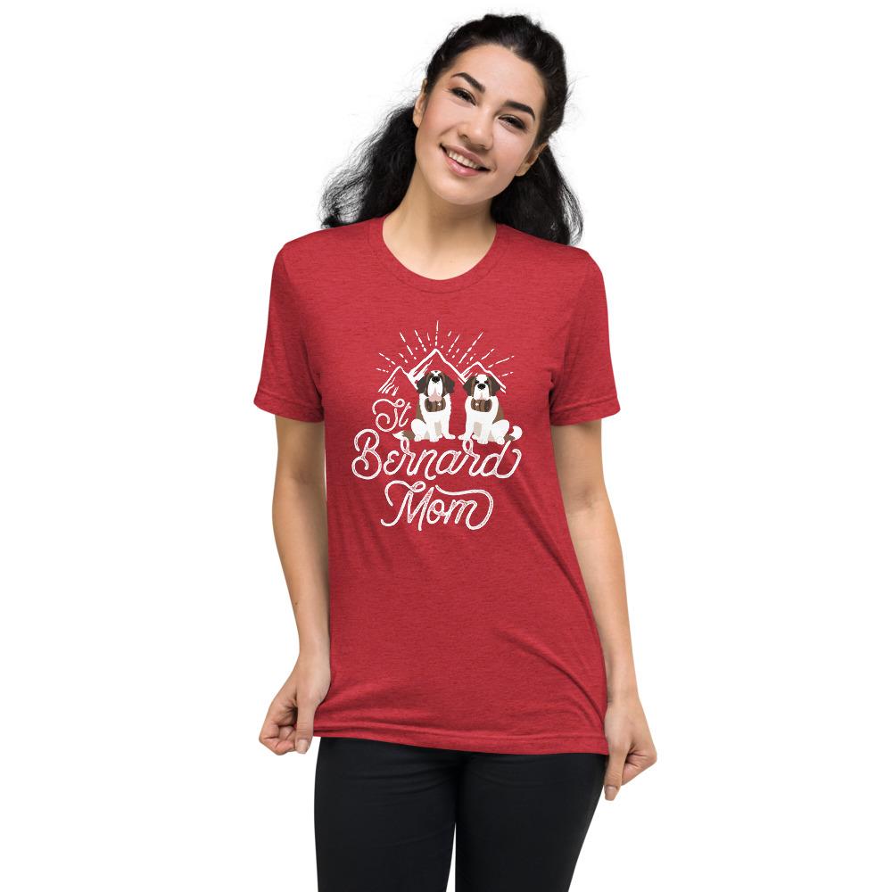 Tri-Blend St Bernard Mom Mountain T-Shirt - Lucy + Norman