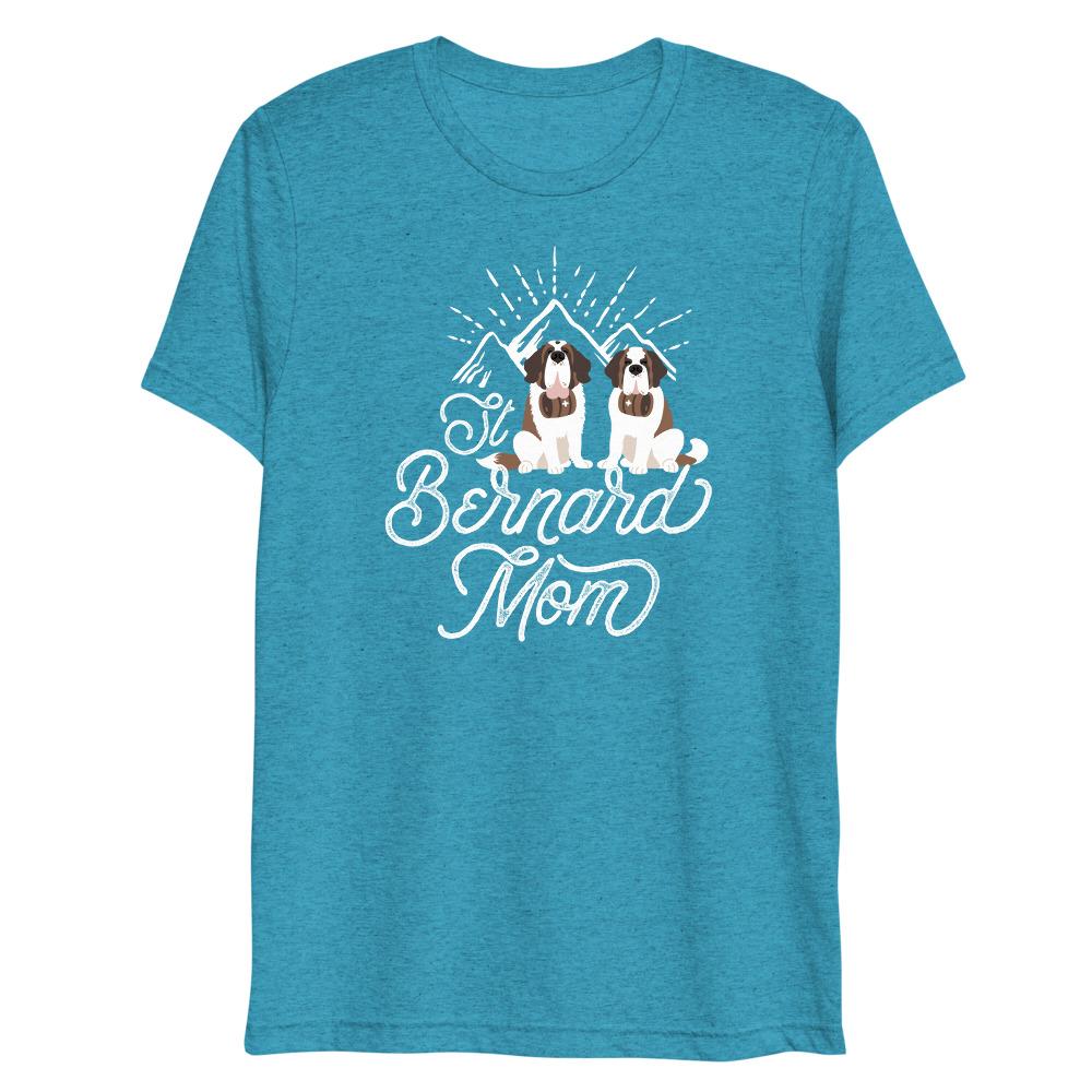 Tri-Blend St Bernard Mom Mountain T-Shirt - Lucy + Norman