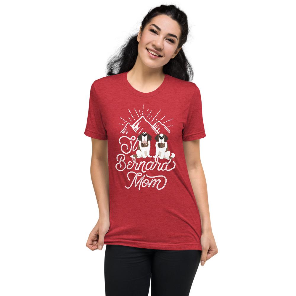 Tri-Blend St Bernard Mom Mountain T-Shirt - Lucy + Norman