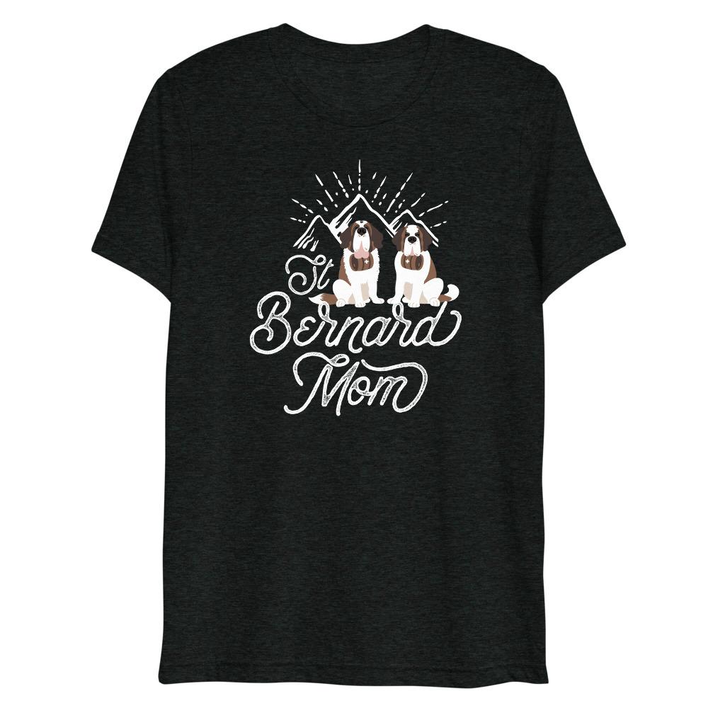 Tri-Blend St Bernard Mom Mountain T-Shirt - Lucy + Norman